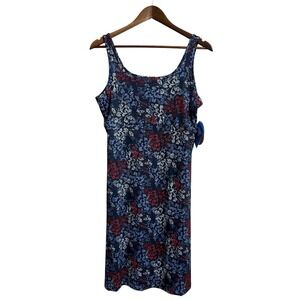 NWT Columbia Freezer III dress women's large floral patriotic UPF 50 beach boat